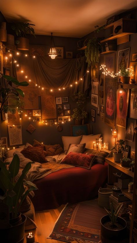 Cozy Bedroom Ideas for Every Season #BedroomGoals Fall Bedroom Decor, Retro Bedrooms, Chill Room, Fall Bedroom, Retro Room, Bedroom Decor Cozy, Room Redesign, Dream House Rooms, Cozy Room Decor