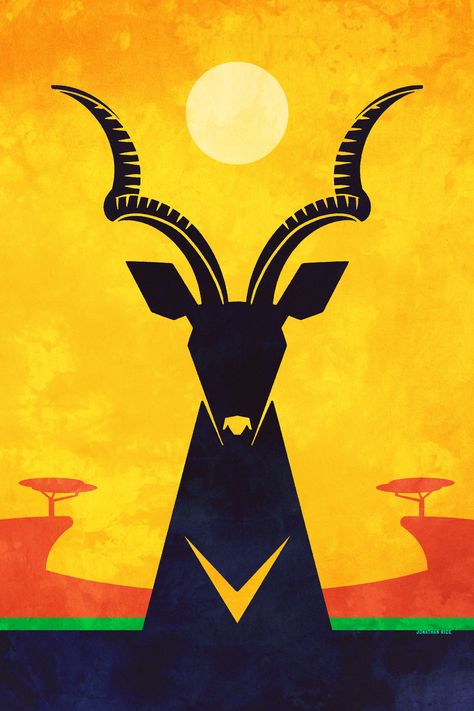 Beautiful print of an African Greater Kudu on the savannah created in a mid-century modern style. The art print's minimalist style with bold colors and striking imagery will look great in just about any room or office. This art print is perfect for those who are looking to decorate their home, living room, game room or office. It makes a great gift for African art lovers, birthdays, house warming and other holidays! This print is part of a series of African inspired images created in a mid centu Ugandan Art, African Posters, Greater Kudu, Black Nativity, Wildlife Poster, Inspired Images, African Antelope, Africa Art Design, African Arts