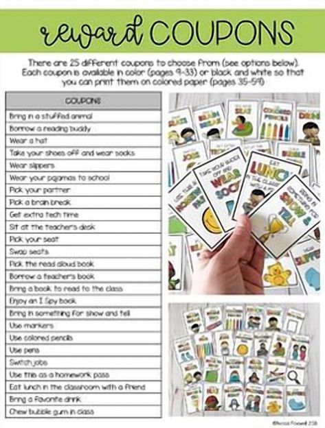 Explore Reward Coupons by Foxwell Forest, available on Teachers Pay Teachers, where creativity meets classroom motivation. Ar Points Rewards, Pbis Rewards Incentive Ideas, Positive Reinforcement In The Classroom, Free Classroom Rewards, Class Dojo Rewards, Third Grade Classroom Management, Student Reward Coupons, Pbis Rewards, Classroom Reward Coupons