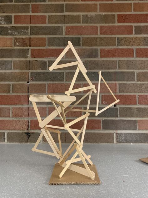 Modular Sculpture Art Lesson - THAT ART TEACHER Popsicle Stick Sculpture Art, 3d Artwork Sculpture Art Projects, High School Sculpture Lessons, Middle School Sculpture Art Projects, 3d Art Projects For Middle Schoolers, Module Sculpture, Popsicle Stick Sculpture, Popsicle Sculpture, Linear Sculpture