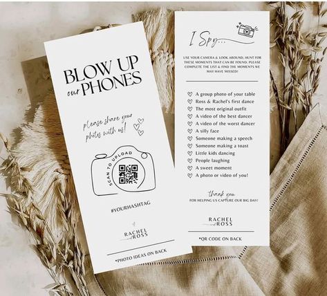 Blow up Phones I Spy Wedding Game Template Photo Hunt Card - Etsy I Spy Wedding Game, Spy Wedding, Hunting Wedding, Wedding Game, Game Template, Wedding Activities, Cream Wedding, Future Wedding Plans, Cute Wedding Ideas