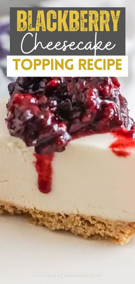 Here is the easiest blackberry sauce recipe you’ll ever come across. Not only is it super easy to whip up, but it’s also incredibly delicious. Try it now! Cheesecake Topping, Plain Cheesecake, Cheesecake Pops, Blackberry Sauce, Blackberry Cheesecake, Mini Dessert Recipes, Blackberry Recipes, Cheesecake Toppings, Berry Sauce