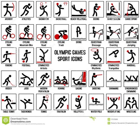 Olympic Games Sport Icons - Download From Over 43 Million High Quality Stock Photos, Images, Vectors. Sign up for FREE today. Image: 17579595 Handball, Olympic Sign, Olympic Fencing, Olympic Games For Kids, Canoe Slalom, Olympic Theme, Pentathlon, Olympic Party, Olympic Games Sports