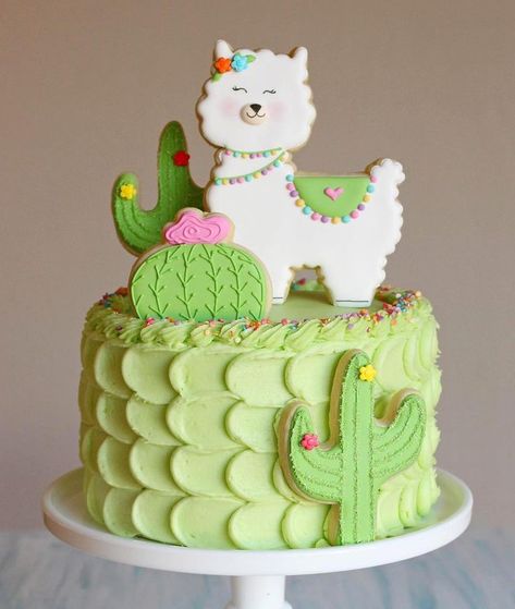 Tastymolds on Instagram: “Move over unicorns, it’s llamas turn!!!! 🦙💞⁣🌵 Cake by @glorioustreats💖 - - #llamacake #llamacookies #cactuscake #cactuscookies…” Cactus Cake, Fiesta Birthday Party, Llama Birthday, Gateaux Cake, Pumpkin Spice Cupcakes, Savoury Cake, Cute Cakes, Cake Inspiration, Kids Cake