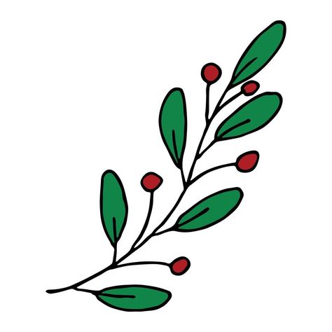 Easy Holly Drawing, Holly Berries Drawing, Holly Leaves Drawing, Holly Drawing Simple, Holly Berry Drawing, Christmas Holly Drawing, Holly Doodle, Holly Drawing, Design Fundamentals