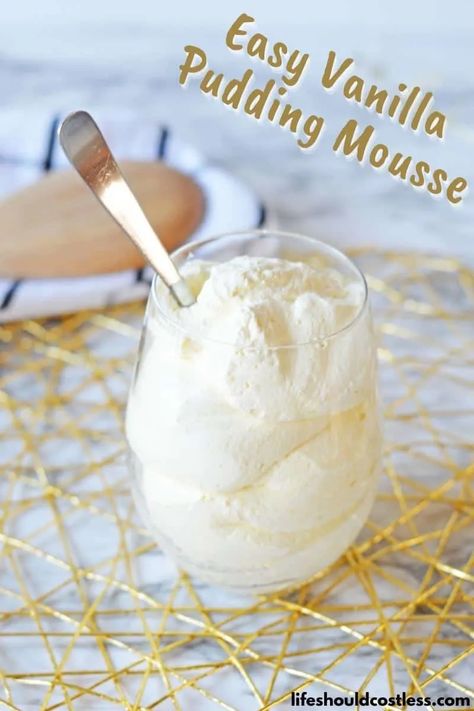 Learn how to make the easiest Mousse recipe that is perfect as a topping for pies, a filling for trifles, as a base for a fruit salad, or even served as a dip with a fruit tray. Vanilla Pudding Mousse, Buttercream Frosting For Sugar Cookies, Easy Vanilla Pudding, Frosting For Sugar Cookies, Mousse Cake Filling, Mousse Recipes Easy, Vanilla Mousse, 2024 Recipes, Peanut Butter Mousse