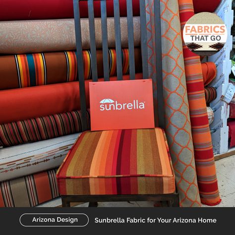 How do you make your outdoor spaces more inviting? Using the right outdoor fabric for your furniture can make all the difference. Fabrics That Go carries Sunbrella, and it’s one of the best outdoor fabrics you can get. Here’s why:   https://fabricsthatgo.com/sunbrella-fabric-for-your-arizona-home/ Outdoor Furniture Fabric Ideas, Sunbrella Fabric Outdoor Cushions, Outdoor Fabric Ideas, Sunbrella Fabric Outdoor, Sunbrella Outdoor Furniture, Southwest Fabric, Outdoor Sofa Cushions, Outdoor Drapery, Fabric Bar Stool