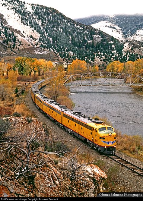 RailPictures.Net Photo: UP 951 Union Pacific EMD E9(A) at Maiden Rock, Montana by James Belmont Grandpa Painting, Train Tracks Photography, Biplane Model, Central Pacific Railroad, Southern Pacific Railroad, Vintage Trains, Union Pacific Train, Scenic Train Rides, Montana Usa