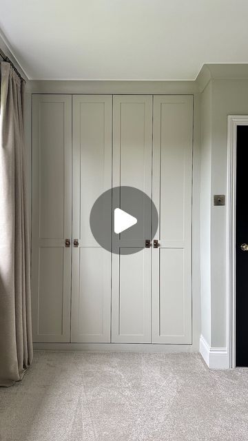 Ikea Pax Painted Doors, How To Make Walls Look Taller, Ikea Wardrobe Ideas, Ikea Pax Wardrobe Ideas, Build In Wardrobe, Pax Wardrobe Ideas, Mdf Wardrobe, Dressing Ikea, Pax Ikea