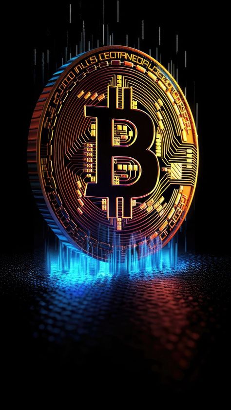 Bit Coin Wallpaper, Btc Coin Wallpaper, Dollars Money Wallpaper, Bitcoin Wallpaper, Crypto Logo, Iphone Wallpaper Inspirational, Bit Coin, Bitcoin Logo, Neon Wall Art