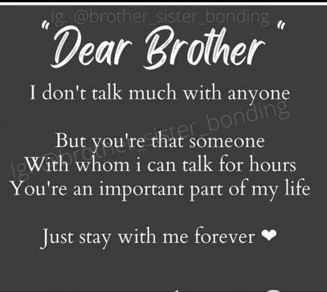 Unbiological Brother Quotes, Brother Quotes For Instagram, Brother Quotes From Sister, Younger Brother Quotes, Sibling Quotes Brother, Lines For Brother, Funny Brother Quotes, Love My Brother Quotes, Brother And Sister Quotes