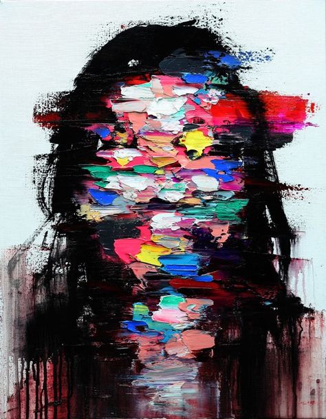 Complexity of human emotions, which is hard to be defined in one word, is left as momentary traces on the empty space, after the long agony of the artist’s inner side. Black, Art, Human Emotions, One Word, Oil On Canvas, Abstract Painting, Human, Canvas