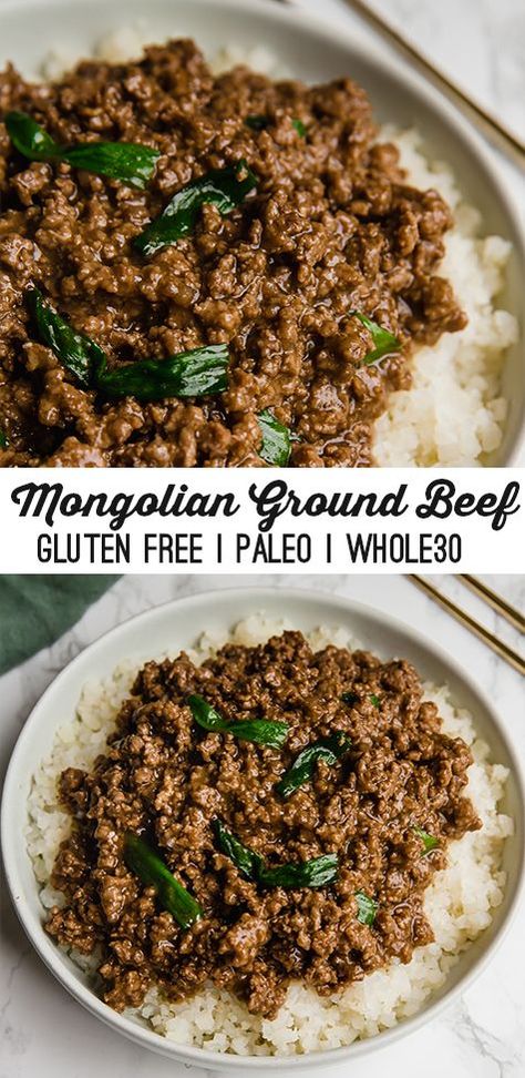 Mongolian Ground Beef, Low Carb Wraps, Resep Diet, Hamburger Meat, Paleo Whole 30, Paleo Dinner, Beef Dishes, Whole 30 Recipes, Ground Beef Recipes