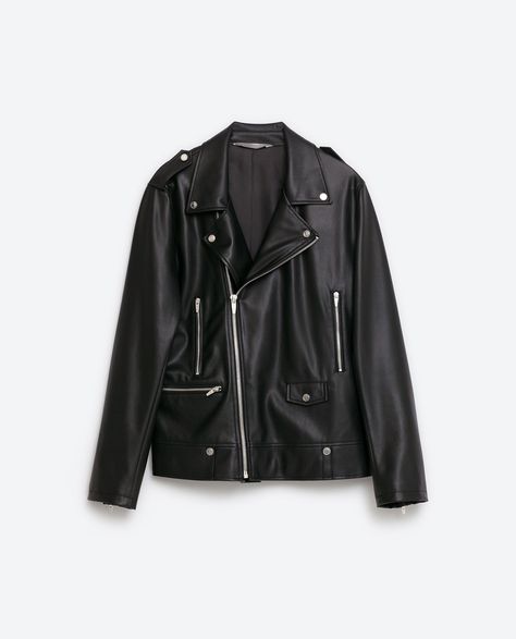 Image 8 of BIKER JACKET from Zara Zara Biker Jacket, Faux Leather Jacket Men, Rider Jacket, Black Biker Jacket, Riders Jacket, Jackets Men Fashion, Men's Jackets, Latest Mens Fashion, Zara Man