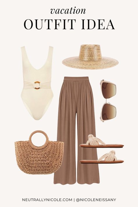 Trendy Vacation Outfit Ideas for Your Next Resort Getaway — Neutrally Nicole Trendy Vacation Outfits, Resort Vacation Outfits, Beach Resort Outfits, Picnic Fashion, Resort Outfits, Tropical Vacation Outfits, Vacation Outfit Ideas, Vacation Outfits Women, Summer Holiday Outfits