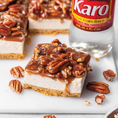 No-Bake Pecan Pie Cheesecake Bars - Karo Pecan Pie No Bake Cheesecake Bars, Cheesecake Pecan Pie Bars, Karo Syrup Pecan Pie Bars, Cheesecake Pecan Bars, No Bake Pecan Cheesecake Bars, Caramel Pecan Cheesecake Bars, Candy Bar Pie No Bake, Easy Pecan Pie Cheesecake Bars, No Bake Pecan Pie Cheesecake Bars