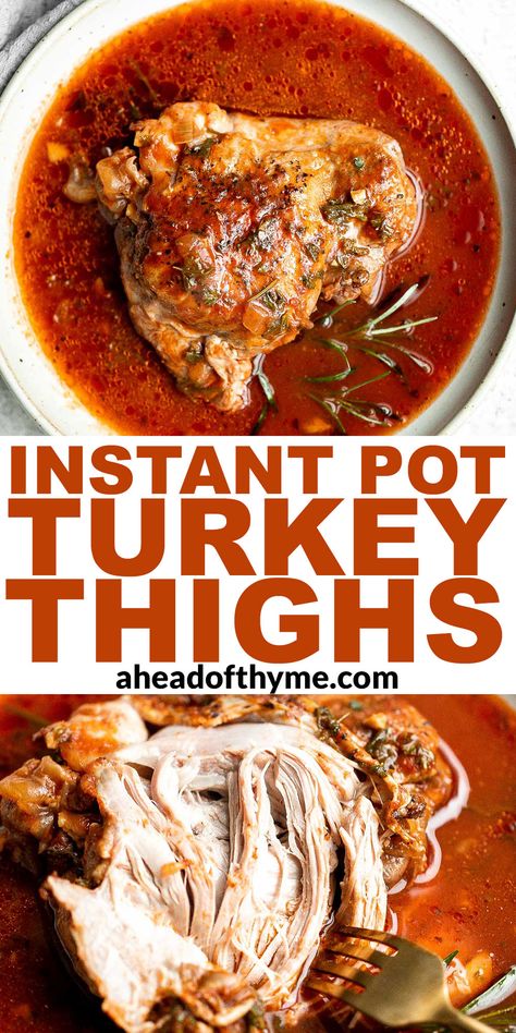 Instant Pot Turkey Thighs Turkey Thigh Recipes, Turkey Thigh, Instant Pot Turkey Breast, Pressure Cooker Turkey, Instant Pot Turkey, Moist Turkey, Turkey Thighs, Turkey Breast Recipe, Turkey Dinner