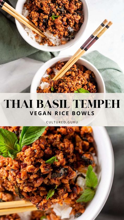 Tempeh Meals, Savory Vegan Meals, How To Cook Tempeh, Vegan Entree Recipes, Nourish Bowls, Tempeh Recipe, Steamed Veggies, Tempeh Recipes, Vegan Rice