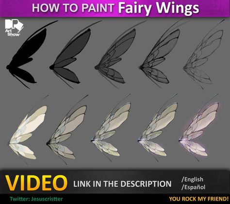 Paint Fairy, Fairy Wings Drawing, To Paint, Wings Drawing, Digital Painting Techniques, Wings Art, Digital Art Beginner, Digital Painting Tutorials, Art Drawings Sketches Creative