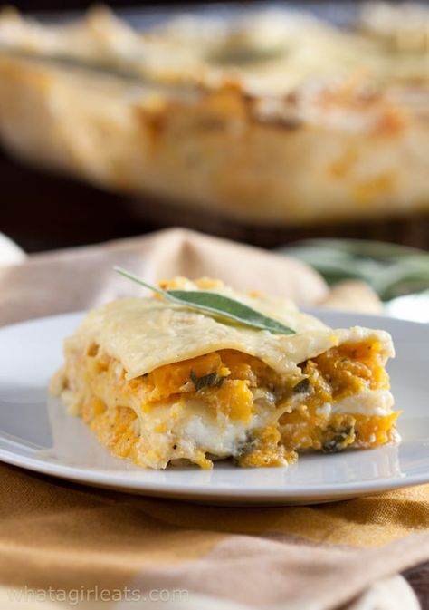 Butternut Squash Lasagna with Browned Butter and Sage. Sage Lasagna, Goat Cheese Lasagna, Turkey Butternut Squash, Butternut Squash And Sage, Winter Squash Recipes, Butternut Squash Sauce, Butternut Squash Lasagna, Squash Lasagna, Easy Lasagna Recipe