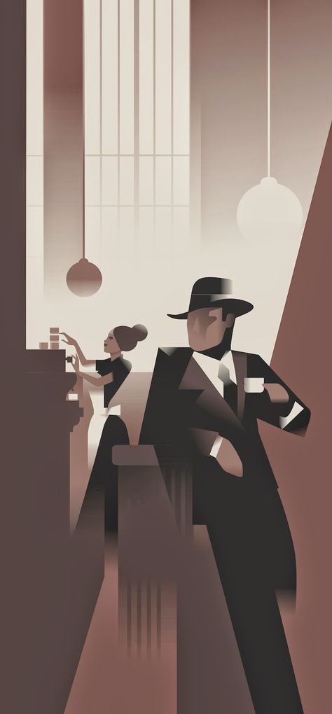 Mads Berg Art Deco, Art Deco Painting Artworks, Art Deco Posters Illustrations, Art Deco People, Art Deco Graphic Design, Mads Berg, Art Deco Posters Prints, Art Deco Drawing, Art Deco Pictures