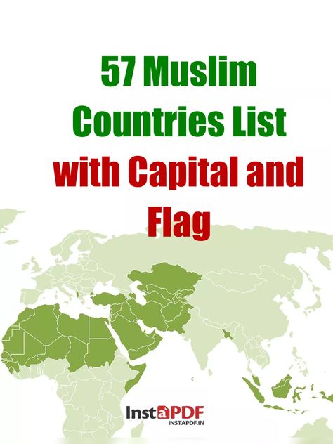 Country Name List, Country List, Islamic Countries, Countries And Flags, Muslim Countries, Arabic Lessons, List Of Countries, Country Names, United Nations