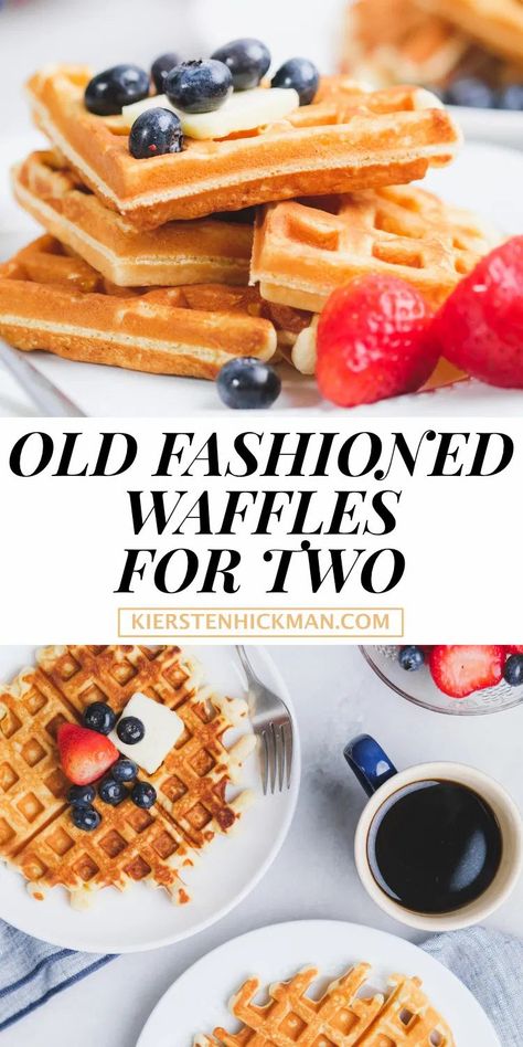 Waffles For 2 Recipe, Mini Waffles For One, Recipe For Waffles, Waffles For Two Recipe, Easy Waffles Recipe, Homage Waffles, Waffle Recipe Easy Small Batch, Single Waffle Recipe Easy, Quick Easy Waffle Recipe