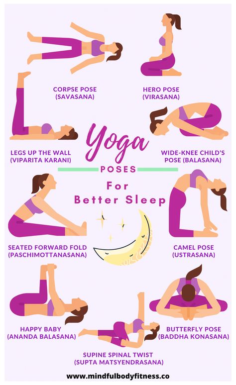 Yoga Poses For Sleep, Ancient Medicine, Yoga Routines, Night Routines, Wall Yoga, Sleeping Tips, Evening Yoga, Healthy Bodies, Best Yoga Poses