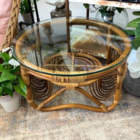 Bamboo Glass Coffee Table, Bamboo Table, Glass Coffee Table, Glass Table, Picnic Basket, Table Settings, Sweet Home, Coffee Table, Living Room