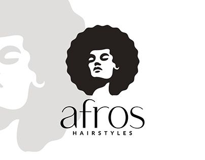 Curly Hair Icon Logo, Afro Logo Design Inspiration, Hair Brand Logo Ideas, Face Logo Illustration, Afro Logo Design, Curly Hair Logo Design, Afro Hair Logo, Curly Hair Logo, Medspa Logo