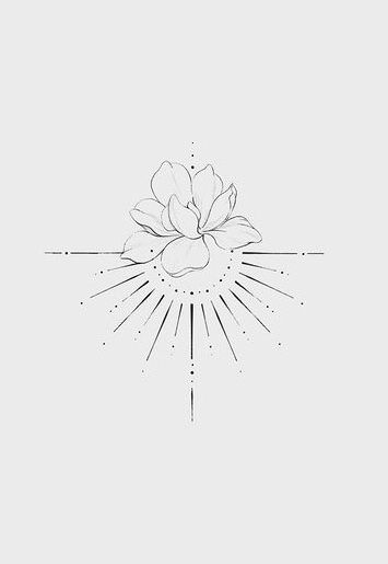 Chakra Line Art, True To Self Tattoo, Sun And Lotus Tattoo, Sun And Rose Tattoo, The Rising Woman Symbol Tattoo, Worth It Tattoo, Botanical Flower Tattoo, Filipino Inspired Tattoo, Female Sternum Tattoo