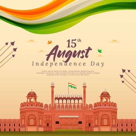 Vector 15th august india independence da... | Premium Vector #Freepik #vector #15th-august #indian-independence #happy-independence #15-august 2023 Vector, Building Poster, Travel Brochure Design, Guru Nanak Photo, Dr Ambedkar Hd Wallpaper New, Independence Day Poster, Happy Independence Day India, 15 August Independence Day, Iphone Dynamic Wallpaper