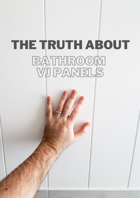 The Truth About VJ Panels In Bathrooms Vj Panelling Bathroom, Small Ensuite Ideas, Building A Bathroom, Modern Country Bathroom, Hamptons Style Laundry, Bathroom Tiles Combination, Bathroom Feature Wall, Terrazzo Bathroom, Bathroom Paneling