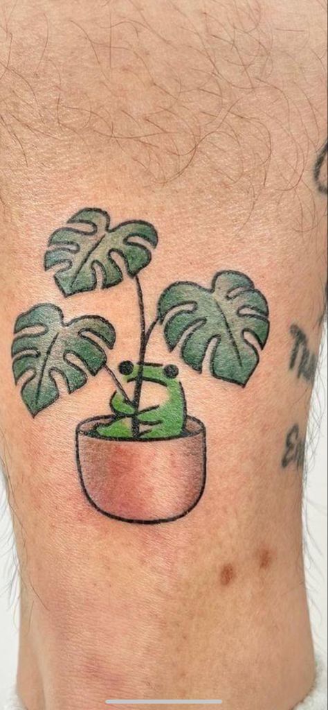 Watercolor Refrences, Funny Small Tattoos, Frog Ideas, Rad Tattoos, Wine Glass Tattoo, Plant Tattoos, Nice Tattoos, Small Chest Tattoos, Some Drawings