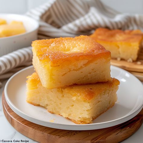 Cassava Cake Recipe Casava Cake Recipe Filipino Food, Brazilian Cake, Meatloaf Sauce Recipe, Casava Cake Recipe, Cassava Cake Recipe, Rice Flour Recipes, Meatloaf Sauce, Cassava Cake, Filipino Cuisine