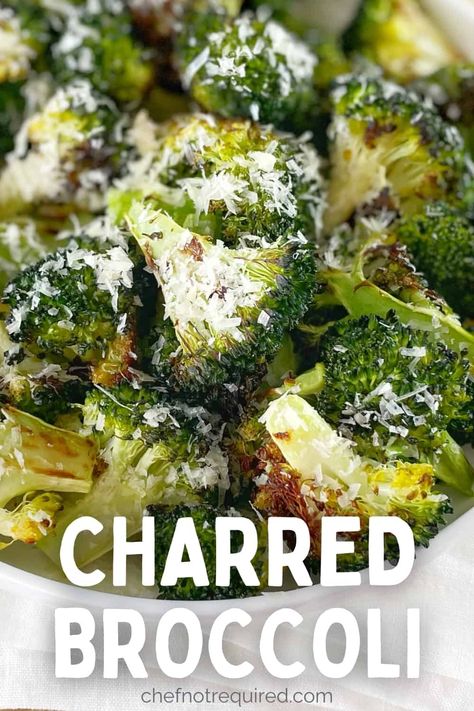 Have you tried charred broccoli? Oven roasted and charred broccoli is a game-changing way to eat this vegetable! The slight char that the broccoli gets roasting in the oven gives this vegetable side dish a whole new flavour profile. Sprinkle with some parmesan cheese and watch it go! Great side dish for Thanksgiving or Christmas too. Chared Broccoli, Broccoli Oven, Side Dish For Thanksgiving, Easy Dinner Sides, Charred Broccoli, Roasted Broccoli Recipe, Easy Dinner Casseroles, Vegetable Side Dish, Fast Foods