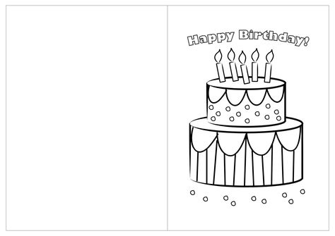 Birthday Card Ideas Printable, Free Printable Birthday Cards For Grandma, Colouring Birthday Card Printable, Foldable Birthday Cards Free Printable, Coloring Birthday Cards Printable, Happy Birthday Coloring Card, Birthday Card Coloring Printable, Happy Birthday Printable Card, Blank Birthday Cards Template