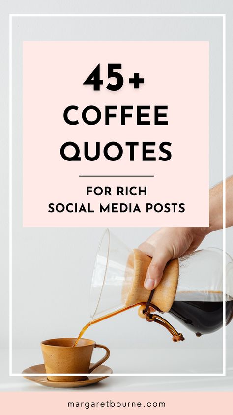 Looking for great coffee quotes for Instagram posts or reels? Because, coffee is life, right? I know what you are thinking - it would be great to share a coffee quote with a delicious shot of my homemade cappuccino. Or my post of a coffee shop experience. I've curated 45+ coffee quotes for Instagram posts and social media content for you! Social Media Coffee Posts, Coffee Questions Instagram, Coffee Music Quotes, Coffee Engagement Post, Coffee Instagram Post Ideas, Fun Coffee Quotes, Cafecito Quotes, Coffee Shop Social Media Content, Coffee And Love Quotes