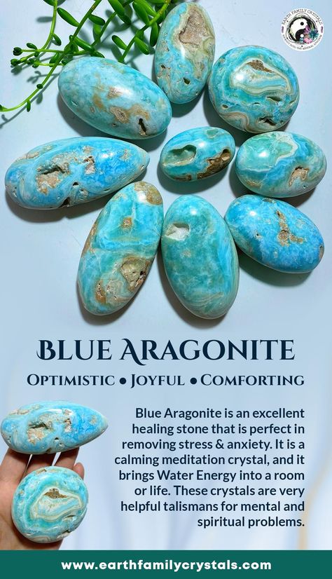 💙BLUE ARAGONITE Crystal Tips! What do you think of this crystal? #crystals #crystaltips #newage #reiki #healers #crystalsforsale 💙Find your Very own Here=>> https://earthfamilycrystals.com/pages/search-results-page?q=blue+aragonite Blue Aragonite Crystals Meaning, Blue Aragonite Meaning, Aragonite Crystals Meaning, Sphalerite Crystal, Crystal Tips, Aragonite Crystal, Crystal Seashells, Crystal Healing Chart, Blue Aragonite