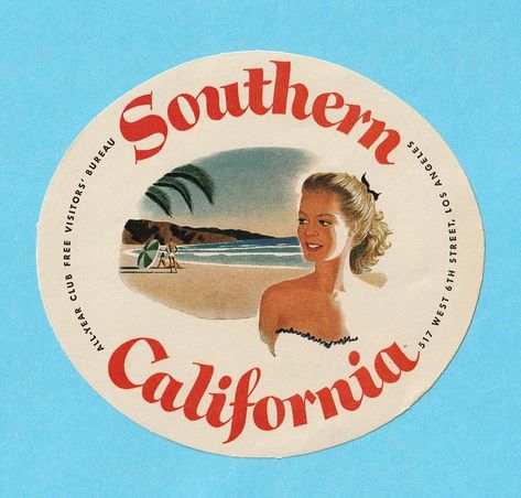 Vintage Southern California Luggage Label - All-Year Club,… | Flickr California, Los Angeles, Travel, Angeles, Travel Hotel, Vintage California, Mexico Travel, Travel Luggage, Southern California