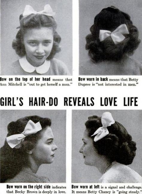 Girls Hairdos, 1940s Hairstyles, Relationship Status, Life Magazine, Mode Vintage, Look At You, Vintage Hairstyles, Up Girl, Vintage Ads