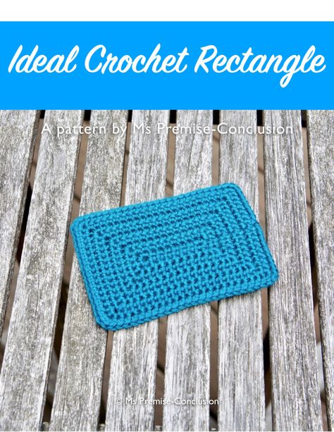 Crochet Ideal Rectangle front Rectangle Crochet Pattern, Crochet Rectangle, Universal Yarn, Christmas Knitting Patterns, A Rectangle, Cascade Yarn, Arm Knitting, Single Crochet Stitch, Red Heart Yarn