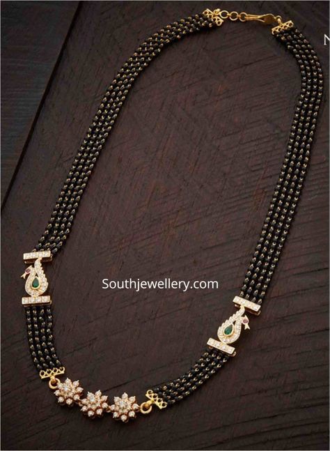 Trendy Mangalsutra Designs, Black Beads Jewellery, Mangalsutra Design, Theater Design, Black Beads Mangalsutra, Black Beads Mangalsutra Design, Diamond Pendants Designs, Antique Gold Jewelry Indian, Diamond Mangalsutra