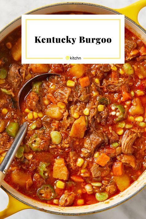 Hobo Recipes, Burgoo Recipe Kentucky, Burgoo Recipe, Kentucky Burgoo, Exotic Recipes, Brunswick Stew, Boneless Pork Shoulder, Tender Meat, Low Carb Chicken Recipes