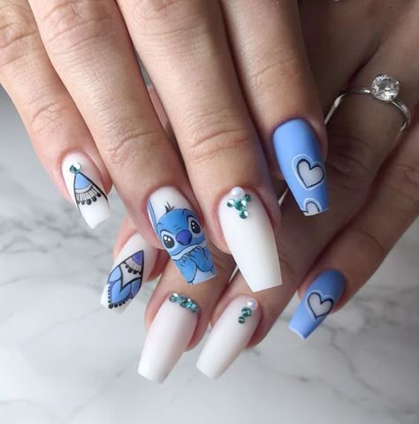 Disney Acrylic Nails, Girls Nail Designs, Fake Nails Designs, Trendy Nail Art Designs, Really Cute Nails, Disney Nails, Trendy Nail Art, Acrylic Nails Coffin Short, Short Acrylic Nails Designs