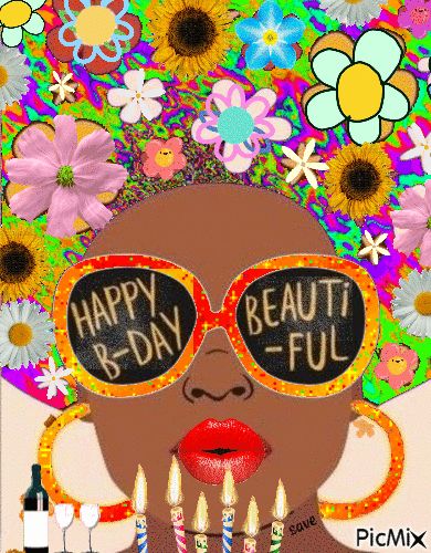 Happy Birthday Wishes Black Woman, Happy Birthday Mujer, African American Happy Birthday, Happy Birthday Crazy Lady, Happy Birthday Black Woman, Happy Birthday Beautiful Lady, Markers Art, Beautiful Birthday Wishes, Happy Birthday Black