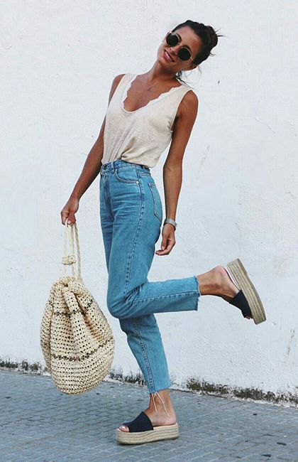 Chilled Outfits, Cute Easter Outfits, Stile Casual Chic, Moda Hippie, Jeans Outfit Summer, Ootd Outfits, Lucky Shirt, Outfit Jeans, Mode Inspo