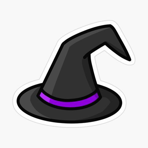 Get my art printed on awesome products. Support me at Redbubble #RBandME: https://www.redbubble.com/i/sticker/Halloween-Witch-Hat-by-AveryBMS/164641757.EJUG5?asc=u Cartoon Witch Hat, Cartoon Witch, Witches Hat, Halloween Witch Hat, Hat Print, Print Out, Halloween Stickers, Witch Hat, Halloween Witch