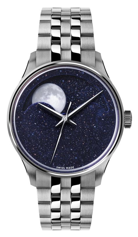 Christopher Ward Watches, Christopher Ward, Blue Aventurine, Moon Rise, Moon Glow, Man Style, New Moon, Moon Phases, Cool Watches