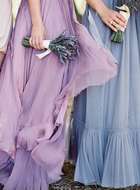 Lilac + Lavender Wedding Inspiration - Destination Wedding Studio Ombre Wedding, Lavender Bouquet, Bridesmaid Gowns, Lavender Wedding, Blue Bridesmaid Dresses, Blue Bridesmaids, Bridesmaids Dresses, Bohemian Wedding, Trendy Wedding